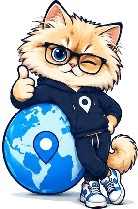 Leo, the GeoLeo mascot, giving a thumbs up